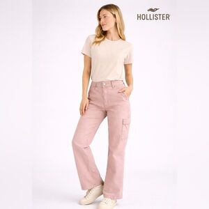 Hollister Ultra High-Rise Dad Pants Dusty Pink Size 00 (US 4) wide leg outdoor